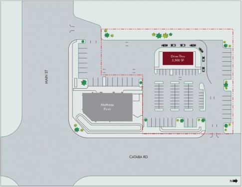 Site plan for 12684 Main Street Hesperia for lease
